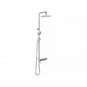 Купить Душевая система WeltWasser 20251WT с термостатом, с двумя душевыми лейками и изливом в ванну, хром, белый по низкой цене