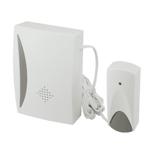 Купить Звонок проводной, с кнопкой, батарейка 2х1,5В/АА, 25 мелодий, белый, IP30 по низкой цене