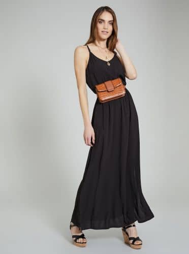 Купить Платье Piazza Italia длинное, чёрное по низкой цене