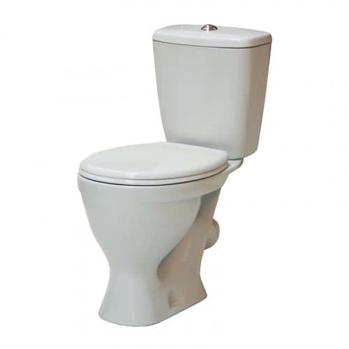 Купить Унитаз-компакт Sanita Эталон эконом, косой выпуск, сиденье по низкой цене