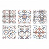 Купить Плитка настенная Суррей декорированная голубая 20х20 см по низкой цене