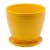 горшок для цветов с поддоном d17,5 см желтый Купить Горшок для цветов с поддоном d17,5 см желтый по низкой цене