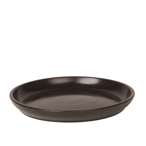 Купить Поддон керамический d24,5 см темно-коричневый по низкой цене