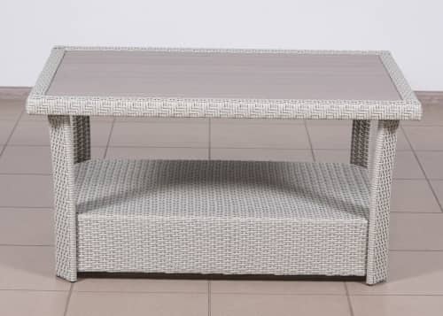 Купить Столик ТЕРРАСА Люкс ВЕНЕЦИЯ кофейный декинг, жгут 9378, 110х76 см по низкой цене