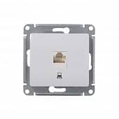 Купить Розетка компьютерная Schneider Electric Глосса без рамки белая по низкой цене