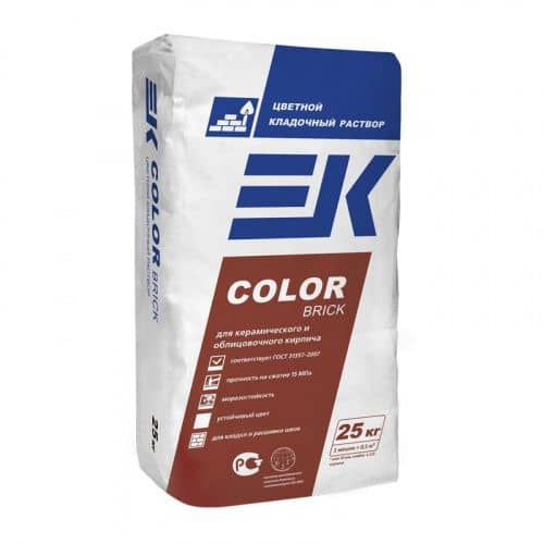 Кладочный раствор ЕК COLOR BRICK для облицовочного кирпича Кладочный раствор ЕК COLOR BRICK