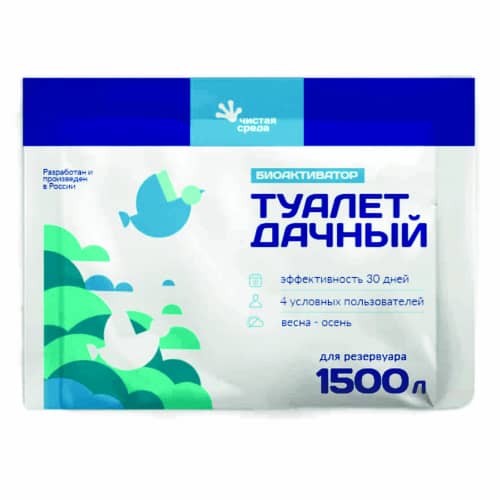Купить Биоактиватор для дачного туалета 60 г на 1500 л по низкой цене