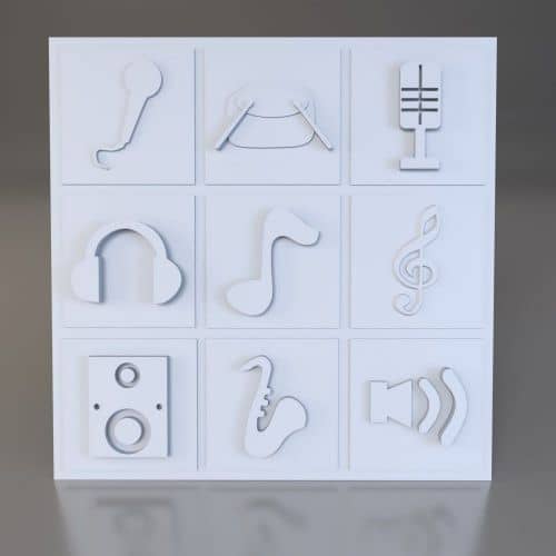 3Д панель стеновая Relieffo Jazz 017 из пенополиуретана 600х600х30 мм