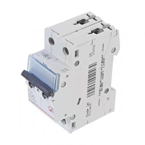 Купить Автоматический выключатель Legrand TX3 6кА С 40А 2П (1P+N) по низкой цене