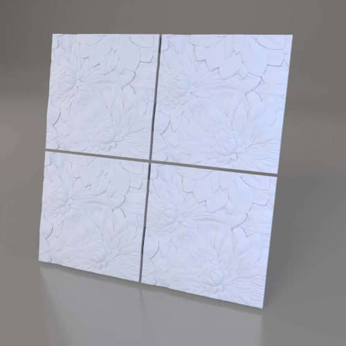 3D панель стеновая Relieffo Flora 054 из пенополиуретана 600x600x30 мм