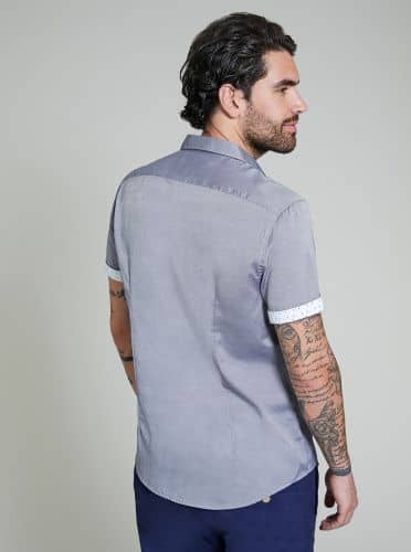Купить Рубашка Piazza Italia con taschino серая по низкой цене