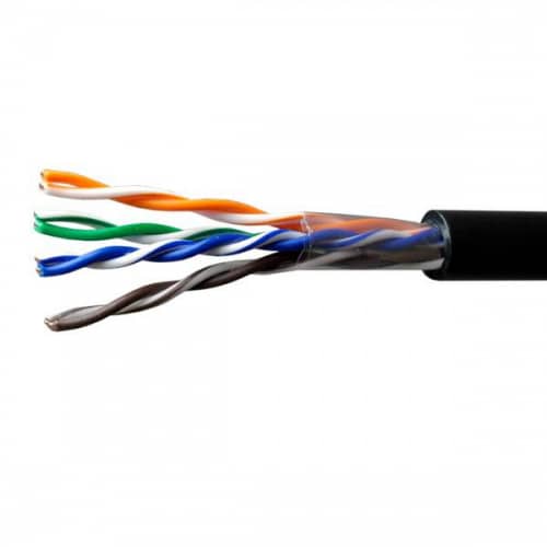 Купить Кабель витая пара U/UTP кат.5e 4х2х24AWG solid CU PE OUTDOOR Standart черн. 305м (м) SUPRLAN 01-0325 по низкой цене