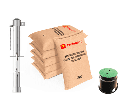 Купить Комплект электролитического заземления вертикальный, 9 м по низкой цене