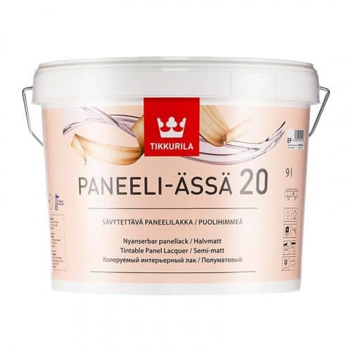 Купить Лак Tikkurila Paneeli-Assa 20 для стен и потолков полуматовый 9 л по низкой цене
