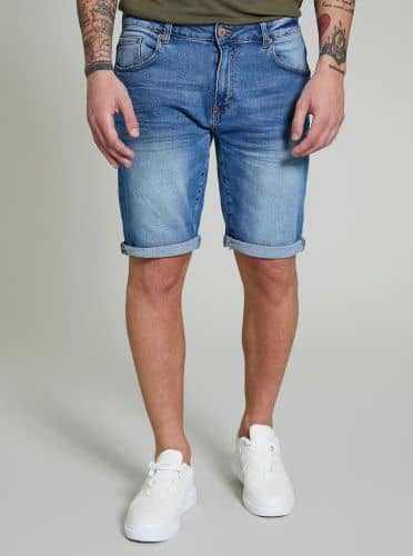 Купить Шорты-бермуды Piazza Italia джинсовые голубые по низкой цене