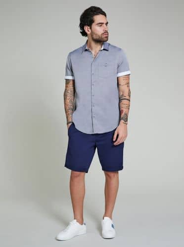 Купить Рубашка Piazza Italia con taschino серая по низкой цене