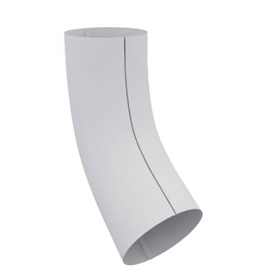 Купить Колено трубы, металл, белое, D=90 мм по низкой цене