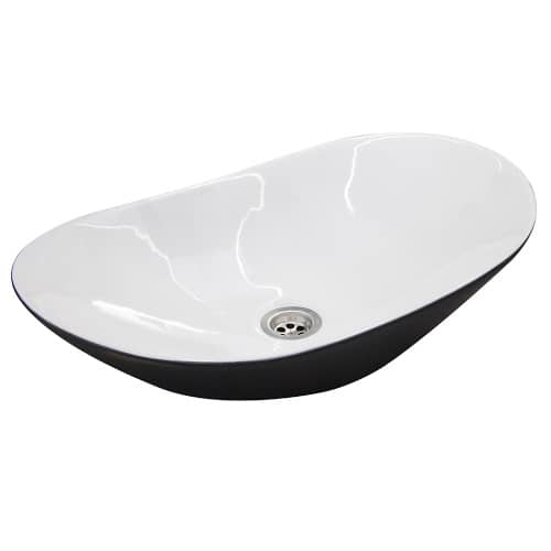 Купить Раковина на столешницу FLUMEN Elegant 61 см чёрная по низкой цене