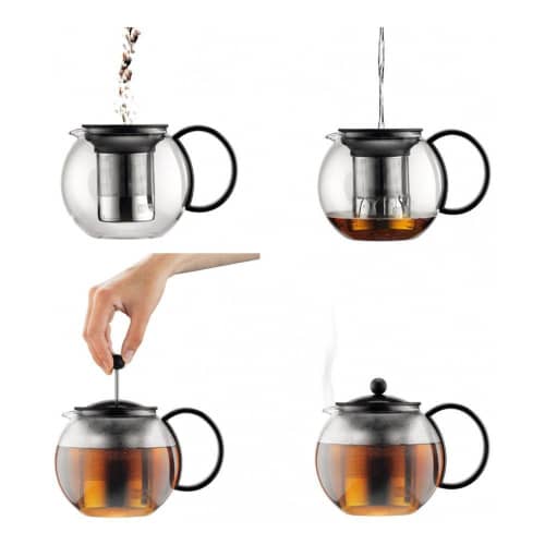 Купить Чайник BODUM Assam заварочный с металлическим прессом, черный, 0,5 л по низкой цене