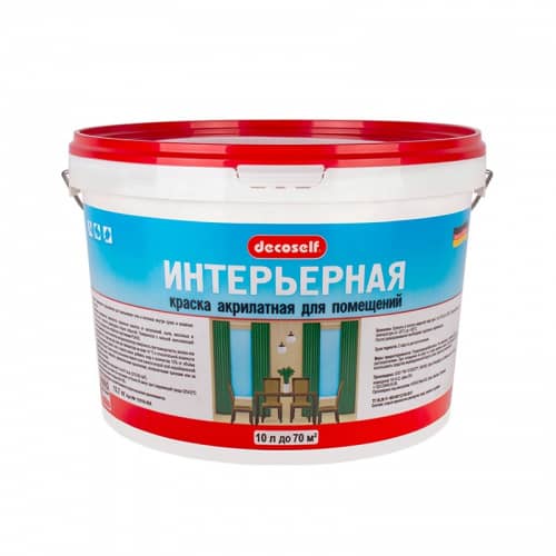 Купить Краска PUFAS Decoself интерьерная, морозостойкая, белая 10 л по низкой цене