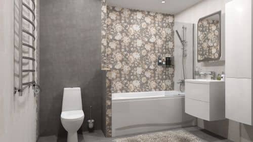 Купить Плитка LB-Ceramics Fiori Grigio декор мозаика темно-серая 20х60 см по низкой цене