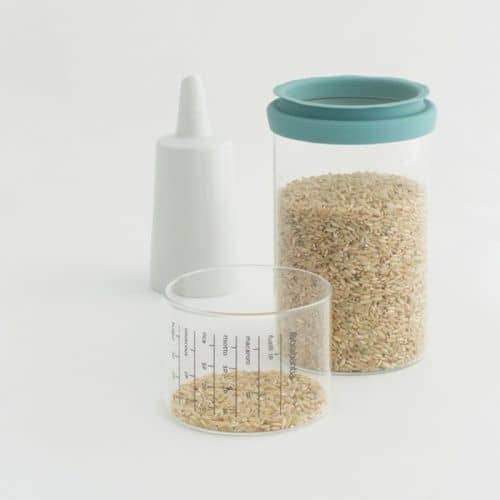 Купить Банка Brabantia стеклянная, с мерным стаканом, мятный 1 л по низкой цене