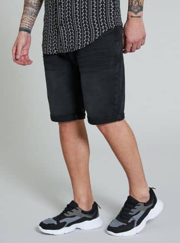 Купить Шорты-бермуды Piazza Italia джинсовые чёрные по низкой цене