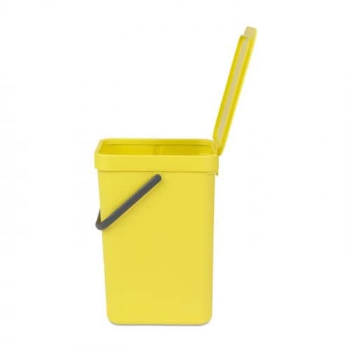 Купить Ведро Brabantia Sort & Go мусорное, встраиваемое, желтое, 12 л по низкой цене