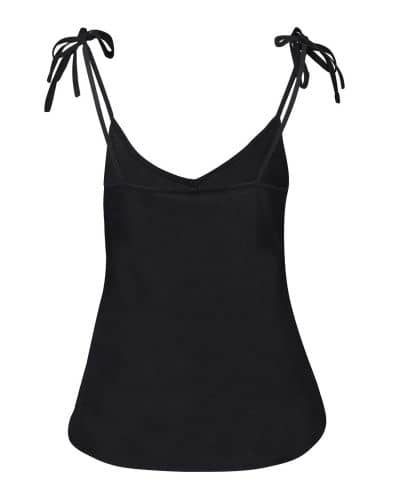 Купить Топ Piazza Italia на тонких бретелях с бантиками, чёрный по низкой цене