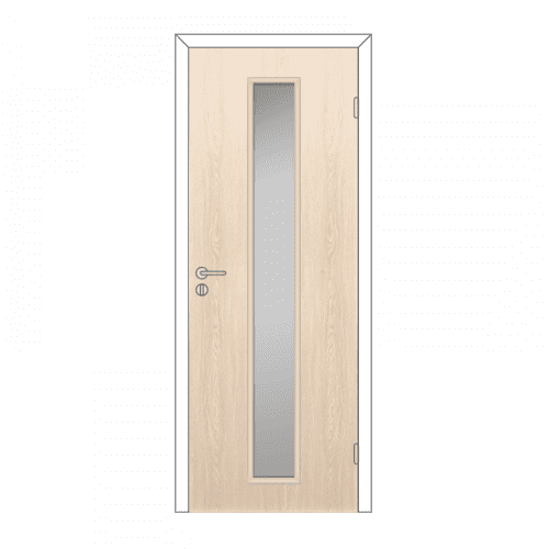 Купить Дверное полотно Olovi L2, cтекло, беленый дуб, 600x35х2000 мм, с/ф по низкой цене