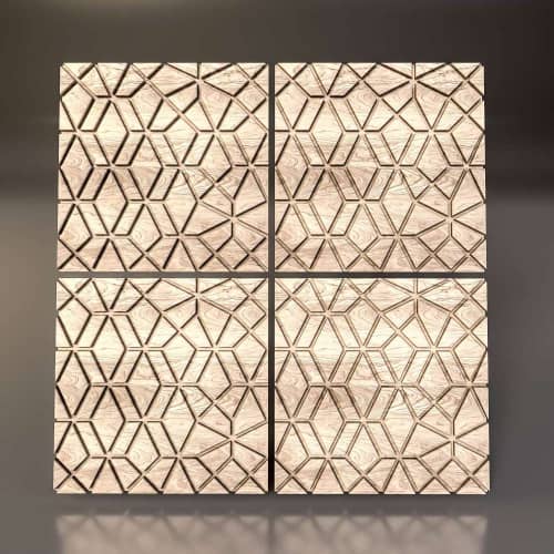 3D панель стеновая Relieffo Mosaic (Сосна) Д032С 600х600х30 мм