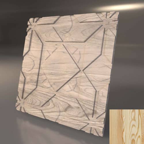 3D панель стеновая Relieffo Geometry (Лиственница) Д033ЛС 600х600х30 мм