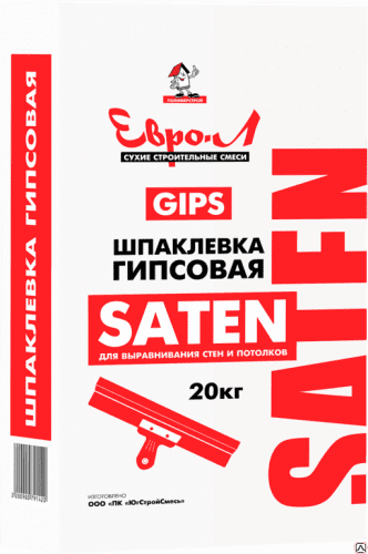 Купить Шпаклевка Евро-Л Сатен гипсовая белая 20 кг по низкой цене