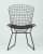 стул обеденный bertoia черный с черной подушкой Купить Стул обеденный Bertoia черный с черной подушкой по низкой цене