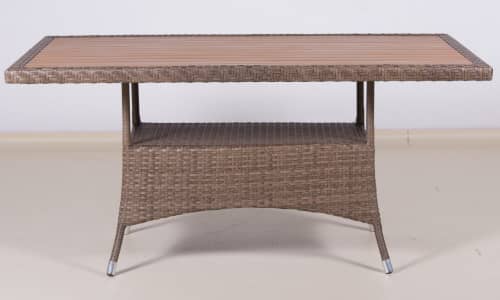 Купить Стол ТЕРРАСА Люкс КРИТ плетеный декинг, 160х90 см по низкой цене