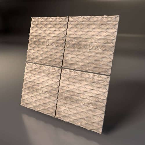 3D панель стеновая Relieffo Grid (Ясень) Д017Я 600х600х30 мм