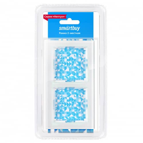 Купить Рамка Smartbuy Нептун 2 поста стекло белая по низкой цене