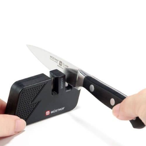 Купить Точилка Wüsthof Knife sharpeners двухуровневая, карманная, цвет черный по низкой цене