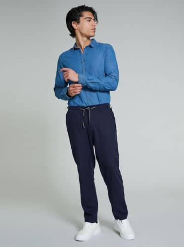 Купить Штаны Piazza Italia con lacci синие по низкой цене