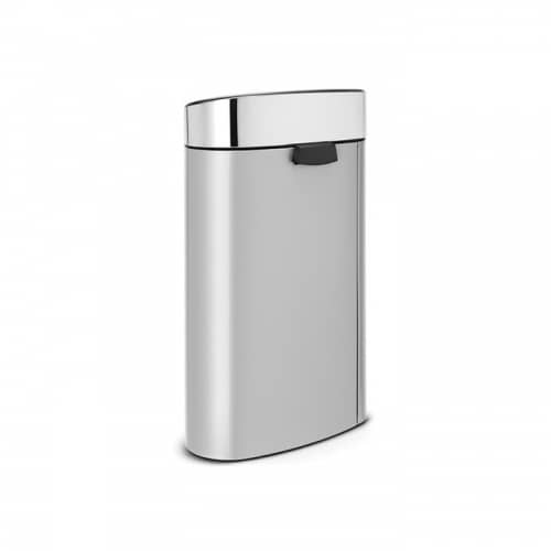 Купить Бак Brabantia Touch Bin New мусорный, серый металлик, со стальной крышкой, 40 л по низкой цене