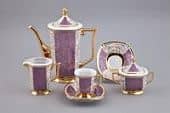 Купить Сервиз Rudolf Kämpf Empire мокко кофейный, фиолетовый, с позолотой, на 6 персон по низкой цене