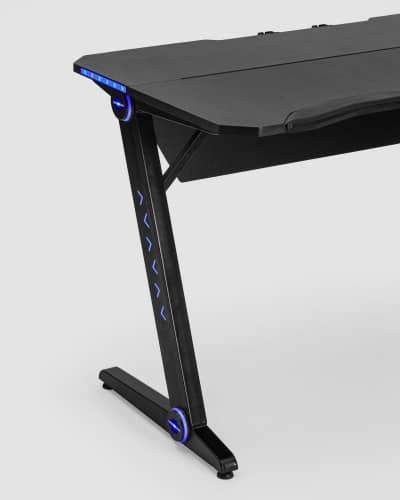 Купить Стол геймерский TopChairs Space LED черный по низкой цене