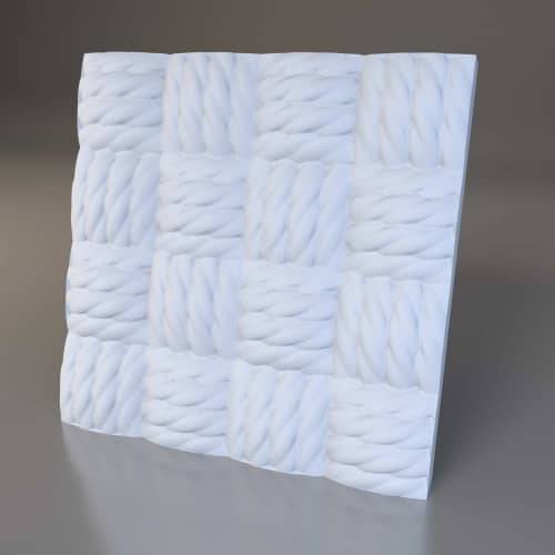 3D панель стеновая Relieffo Fiber 052 из пенополиуретана 600x600x30 мм