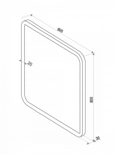 Купить Зеркало Tivoli Glamour LED 60х80 см по низкой цене