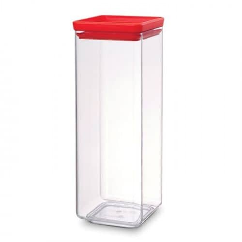 Купить Контейнер Brabantia пластиковый, прямоугольный, красный 2,5 л по низкой цене