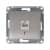 Купить Розетка телефонная Schneider Electric Глосса без рамки платина по низкой цене