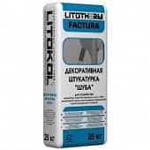 Купить Штукатурка Litokol Litotherm Factura Шуба 1,5 мм минеральная декоративная белая 25 кг по низкой цене