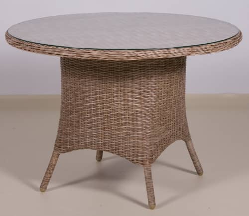 Купить Стол RICCIONE D110 жгут Rattan Grey, 110 см по низкой цене