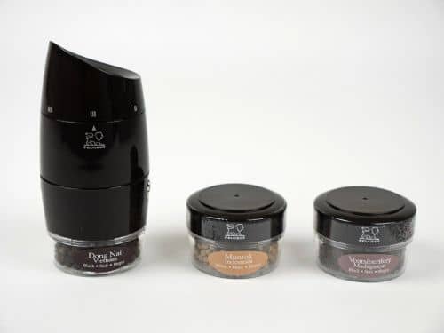 Купить Набор Peugeot Zanzibar set мельница для специй и 3 баночки с перцем, черный по низкой цене