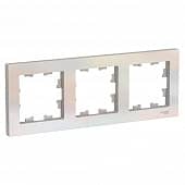 Купить Рамка Schneider Electric Атлас Дизайн 3 поста жемчуг по низкой цене